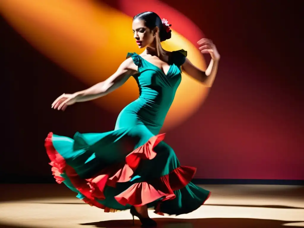 'Una apasionante actuación de flamenco en Andalucía, capturando la esencia cultural y la pasión del baile contemporáneo'