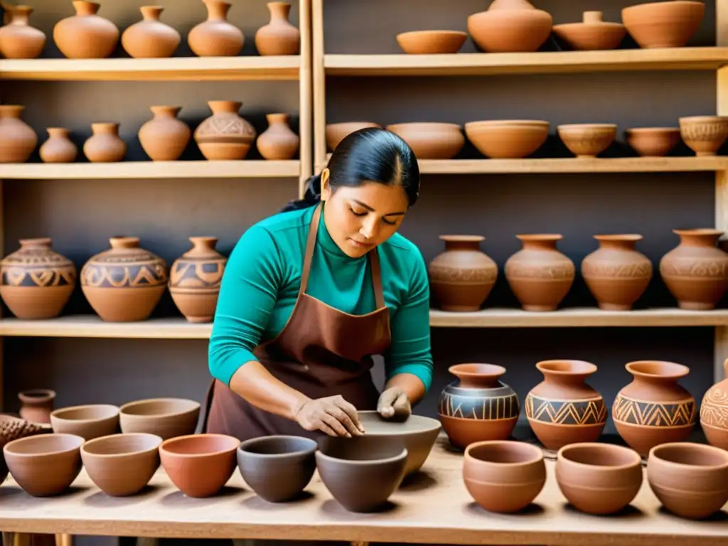 Artesanos Mixtecos crean cerámica tradicional con orgullo, rodeados de tonos terrosos