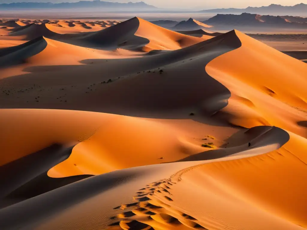 Un atardecer mágico en el desierto árabe, con dunas doradas y una auténtica cultura beduina