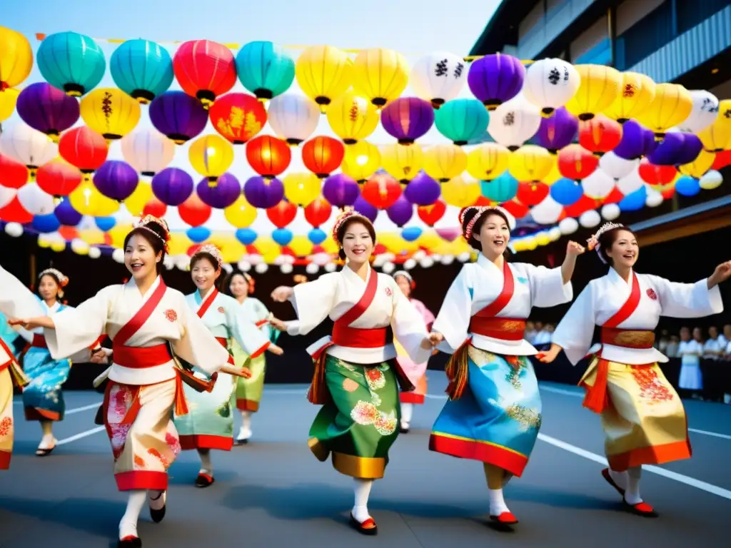 Baile tradicional Tokushima Awa Odori: Energía y color en una festiva danza de verano en Japón