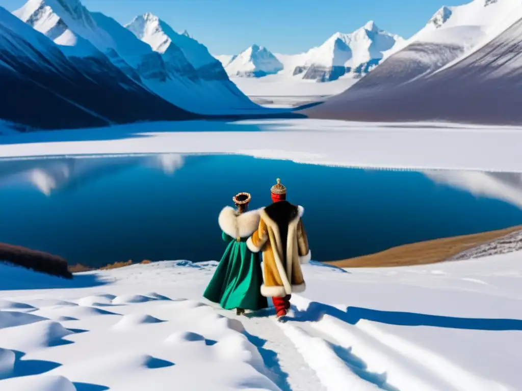 Una boda tradicional siberiana en la nevada tundra con rituales matrimoniales únicos en Siberia