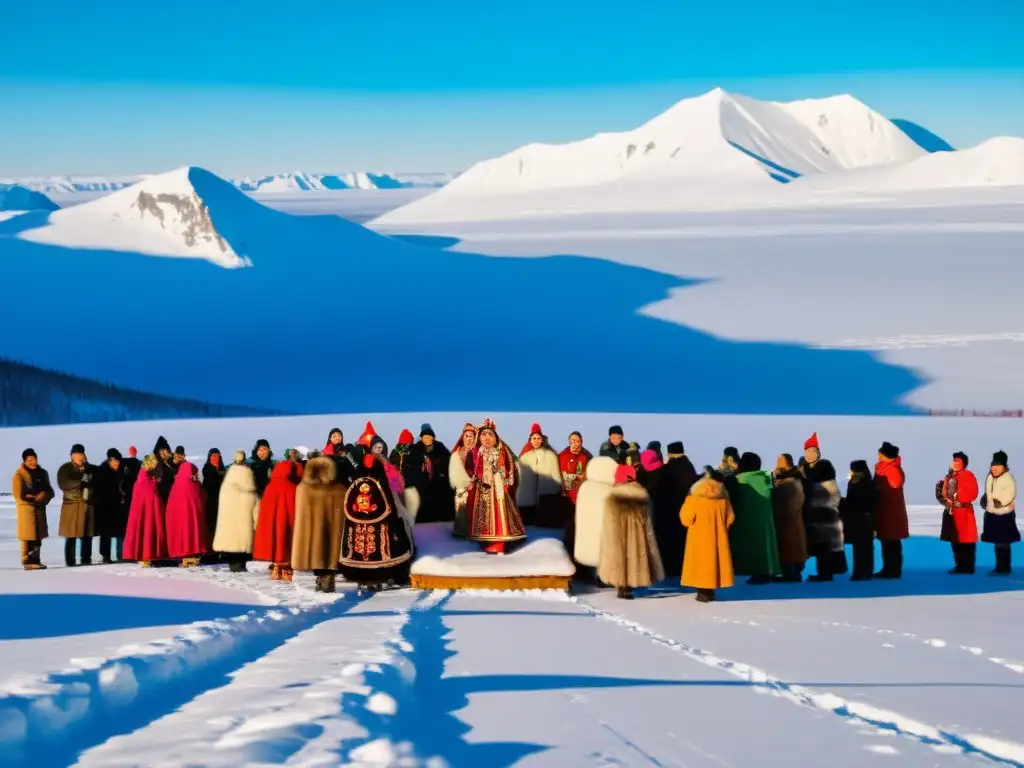 Una boda tradicional en la tundra de Siberia con rituales matrimoniales únicos, atuendos coloridos y comunidad unida