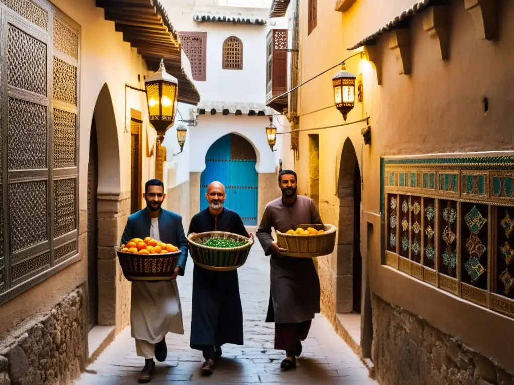 Calles estrechas y laberínticas de la Medina de Fez, Marruecos