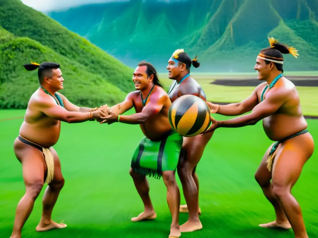 Ceremonia cultural: juego de pelota Micronesia