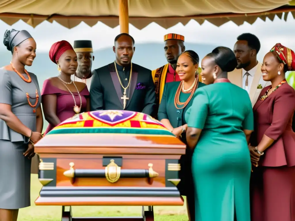 Una ceremonia de rituales funerarios en África Francófona