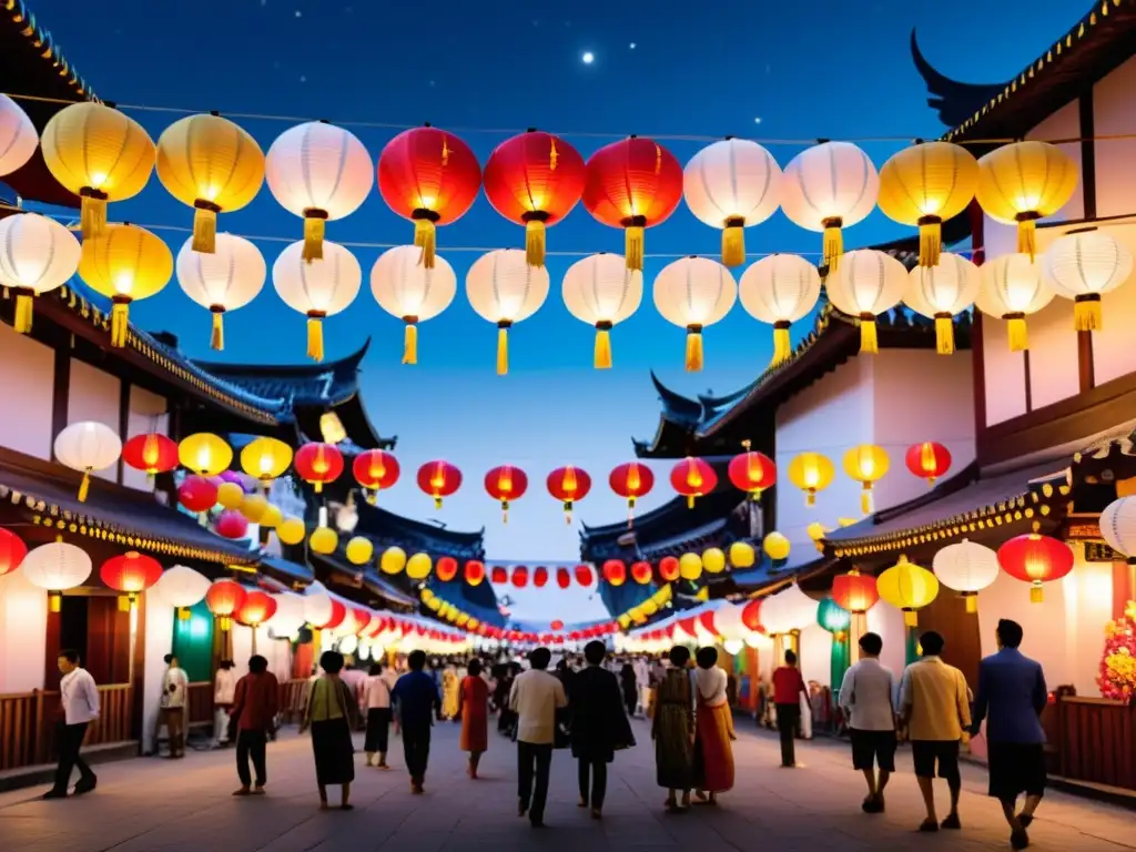 Colorido Festival de la Luna en Asia, con linternas y tradiciones vibrantes