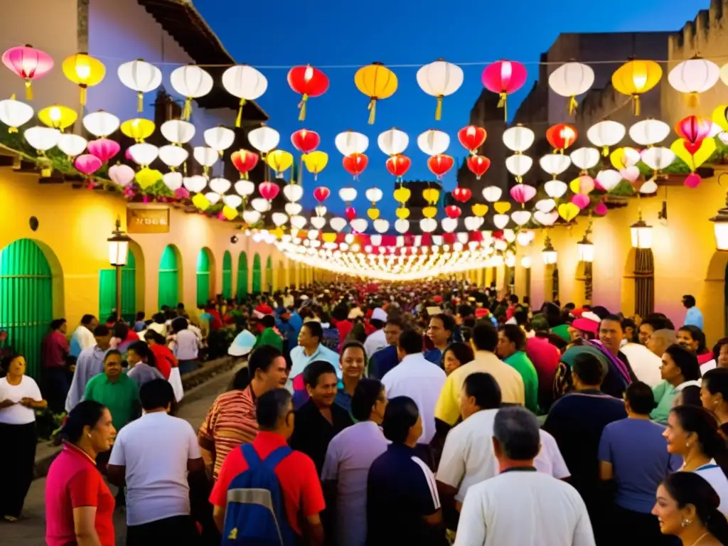 Colorido festival La Noche de los Rábanos en Oaxaca, México, con artistas tallando radishes en formas intrincadas