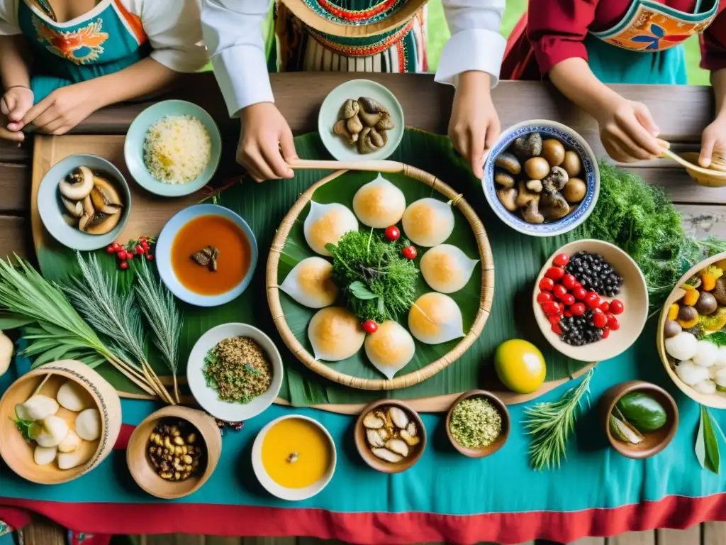 Una comida tradicional indígena siberiana en comunidad, resaltando la dieta tradicional de los pueblos indígenas de Siberia