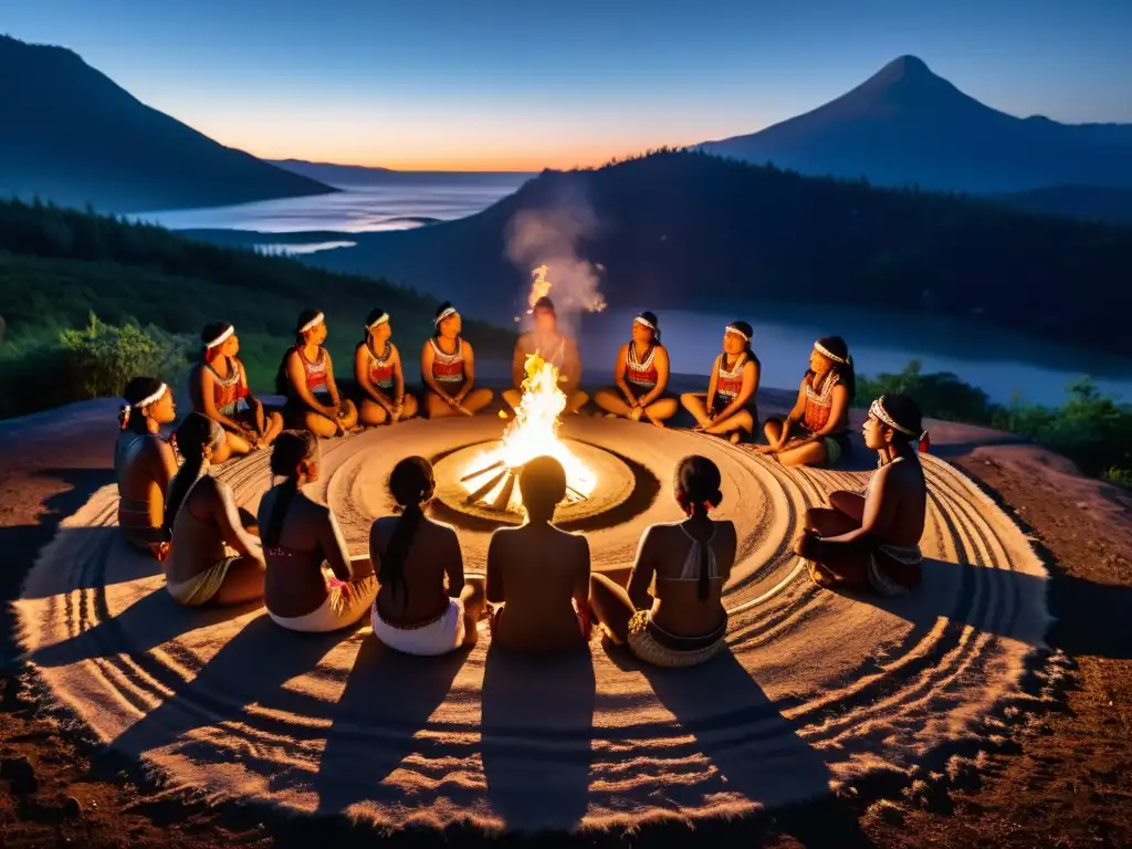 Comunidad indígena realiza ritual bajo la luna llena, conectada al Calendario ritual comunidades indígenas