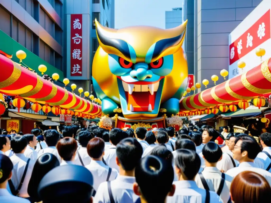 Deslumbrante festival Kanda Matsuri Tokio: desfile de carros adornados y participantes con trajes tradicionales en las bulliciosas calles de la ciudad