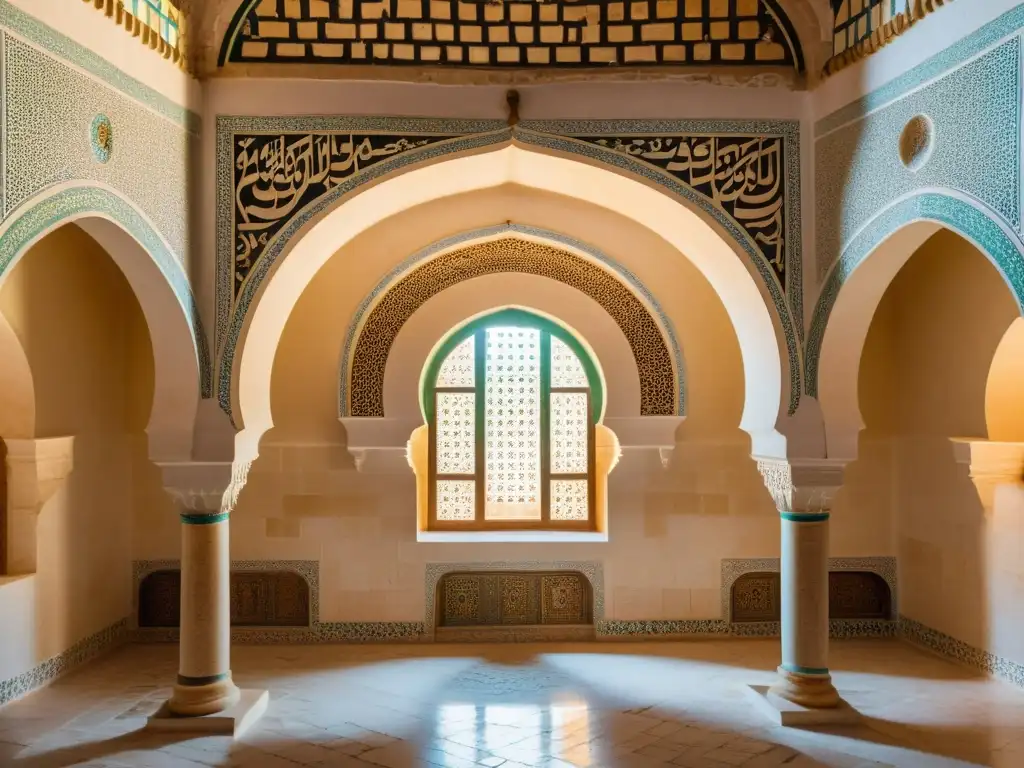 Detalle de la impresionante Madrasa en Túnez con su intrincada decoración, reflejando su importancia cultural