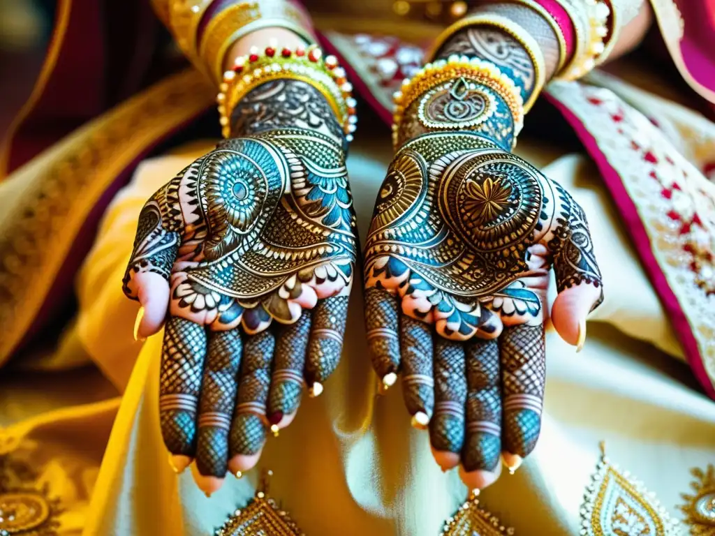 Detalles de henna en manos de novia: rituales nupciales únicos bodas musulmanas