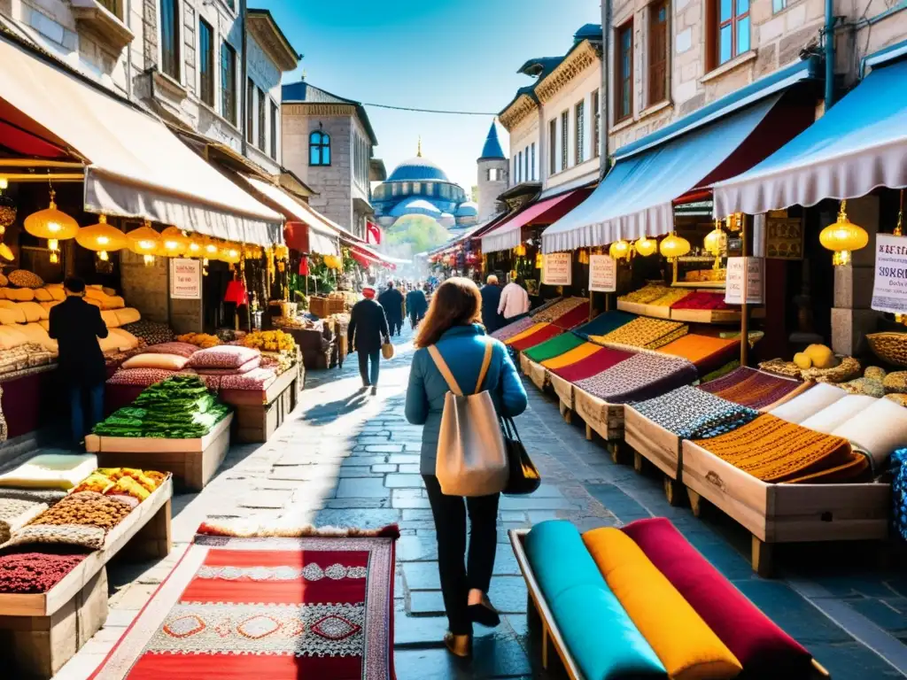 Encuentro de culturas en las bulliciosas calles de Estambul, donde Oriente y Occidente se entrelazan en un vibrante tapiz cultural