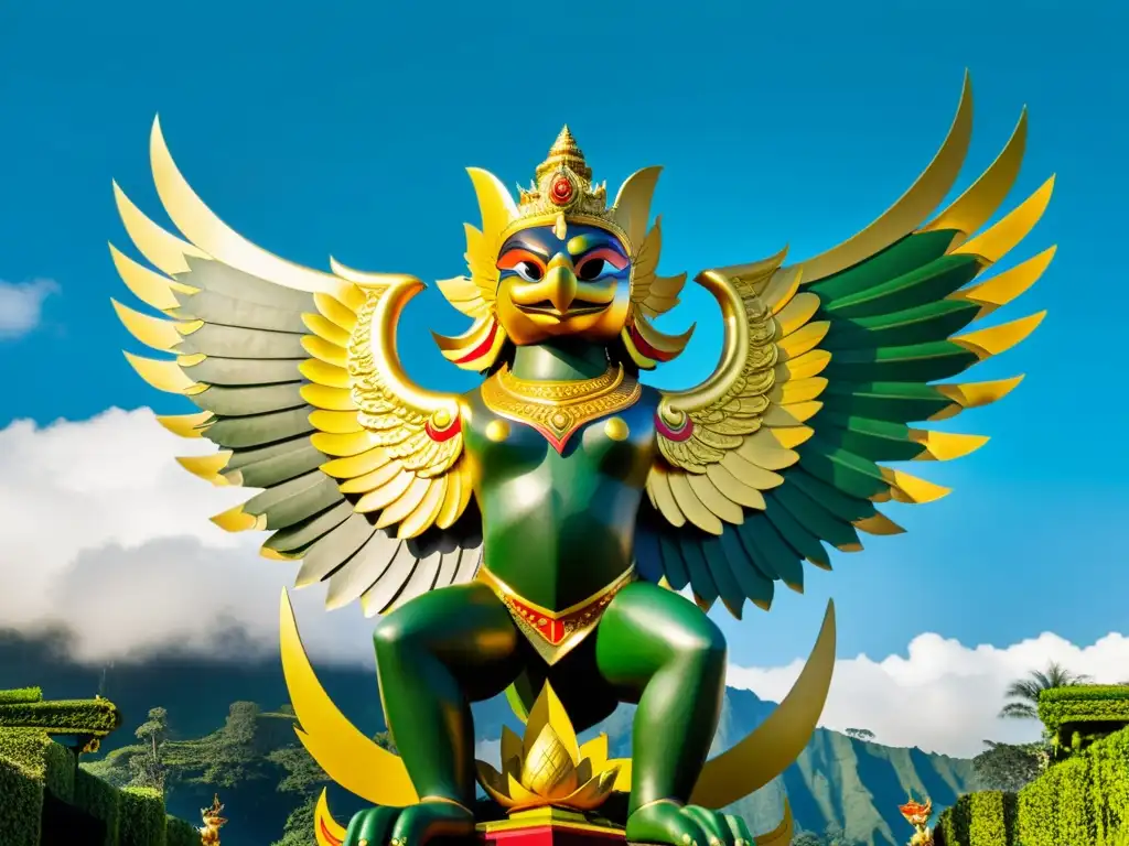 Escultura majestuosa del Festival Garuda Bali mitología, atrapando la esencia mística y la belleza del evento