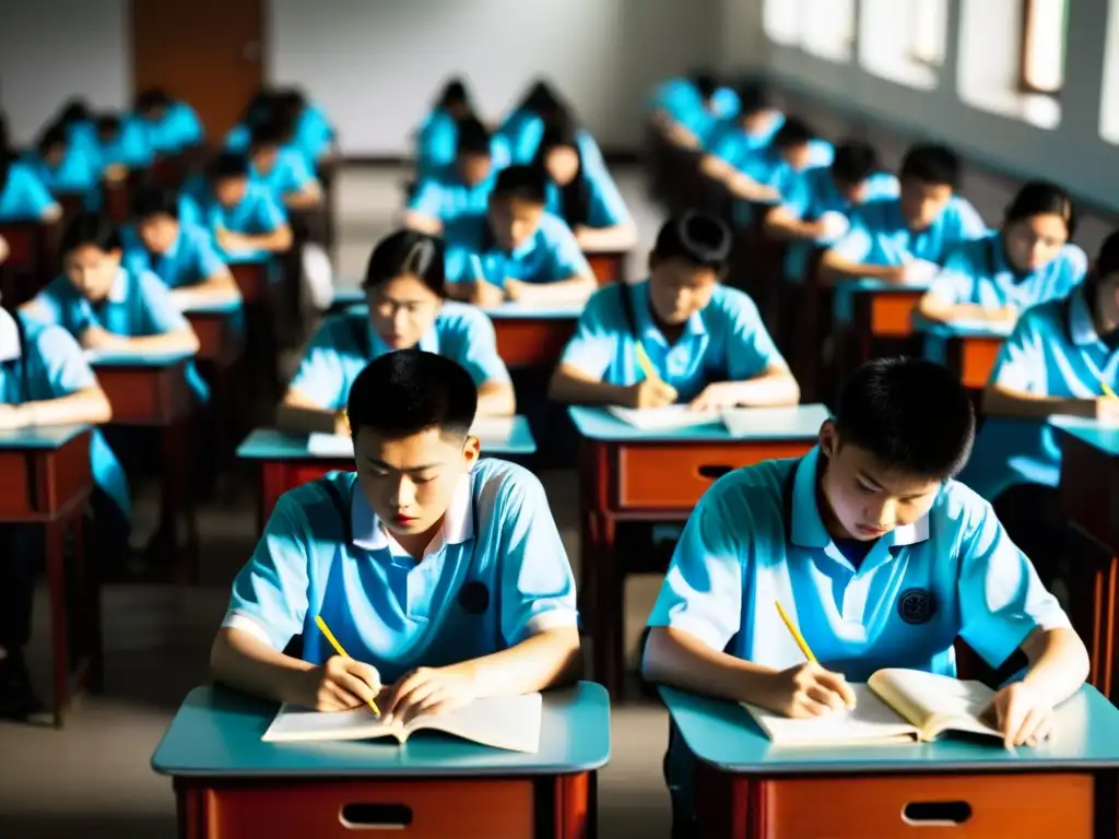 Estudiantes chinos se concentran en el significativo Gaokao Chino, en un ambiente de tensión y determinación