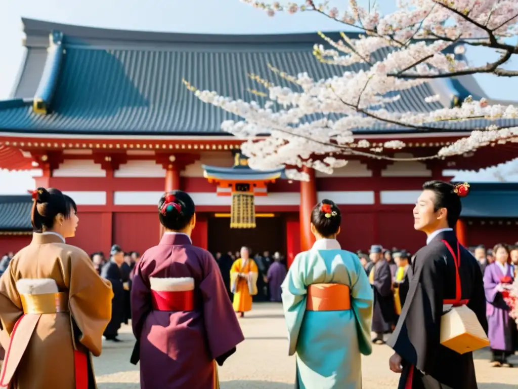 Exorcismo de demonios en la tradicional celebración del Setsubun, con la llegada de la primavera y la cultura japonesa en pleno esplendor