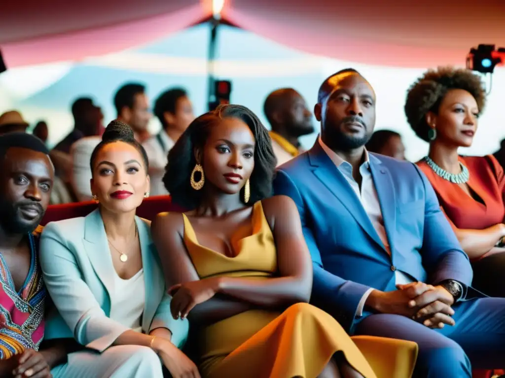 Directores Africanos Francófonos en Festival de Cine Un grupo diverso de directores destacados del cine africano francófono se reúnen en un festival, mostrando su pasión y creatividad