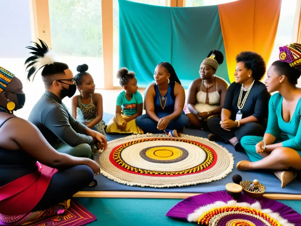 Grupo diverso crea máscaras culturales en ambiente de colaboración y aprendizaje