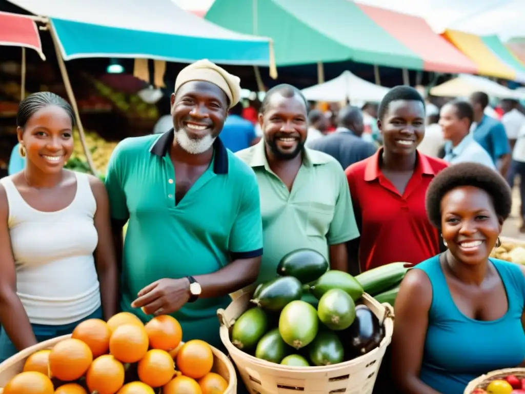 Un grupo de inmigrantes haitianos preserva sus tradiciones culturales únicas en un bullicioso mercado extranjero, mostrando determinación y orgullo