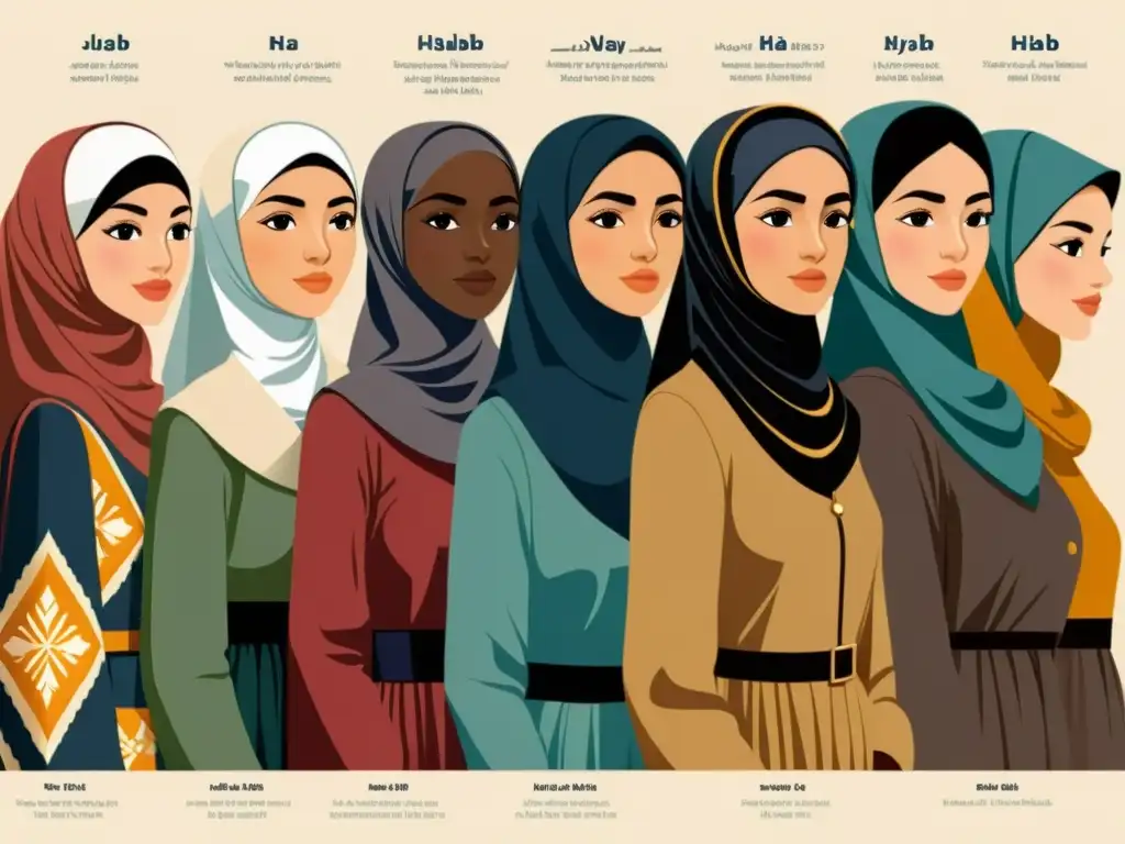 Una evolución del hijab como expresión: desde estilos tradicionales hasta interpretaciones modernas en una detallada línea de tiempo