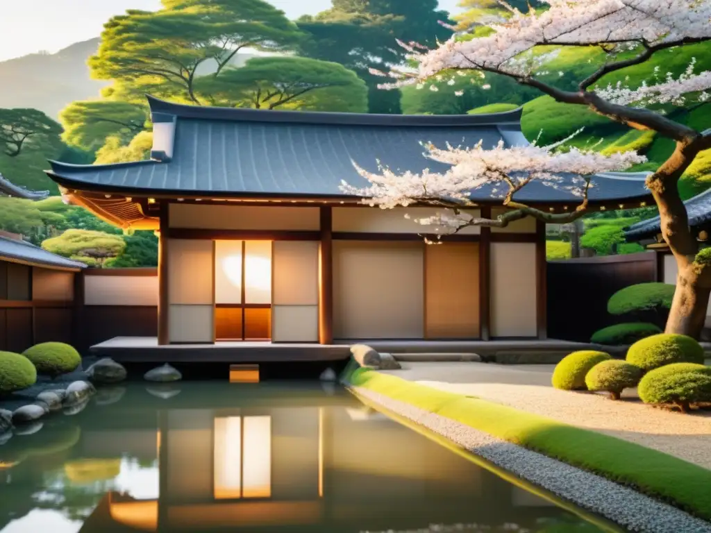 Hospedaje en casas de samurais Japón: Casa tradicional con jardín, koi pond, ceremonia del té y visitantes en kimono