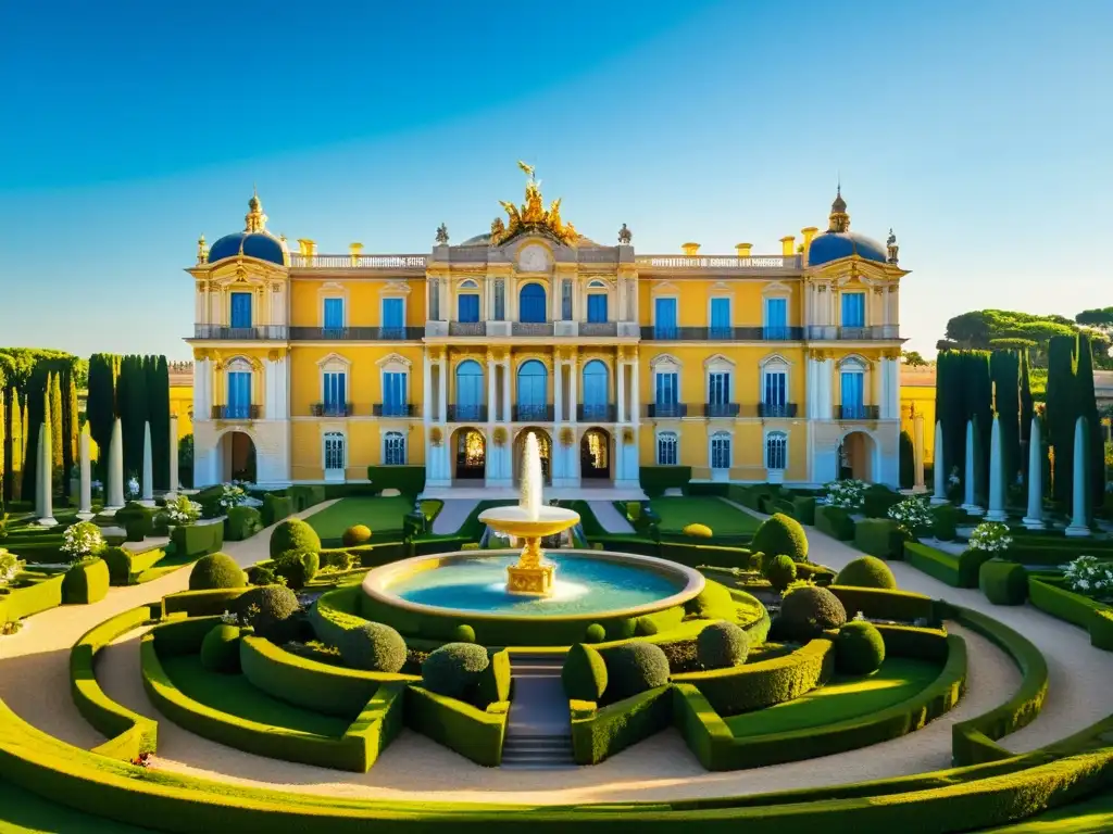 Imagen deslumbrante del Palacio de Versalles, con su arquitectura barroca, jardines expansivos y ambiente regio