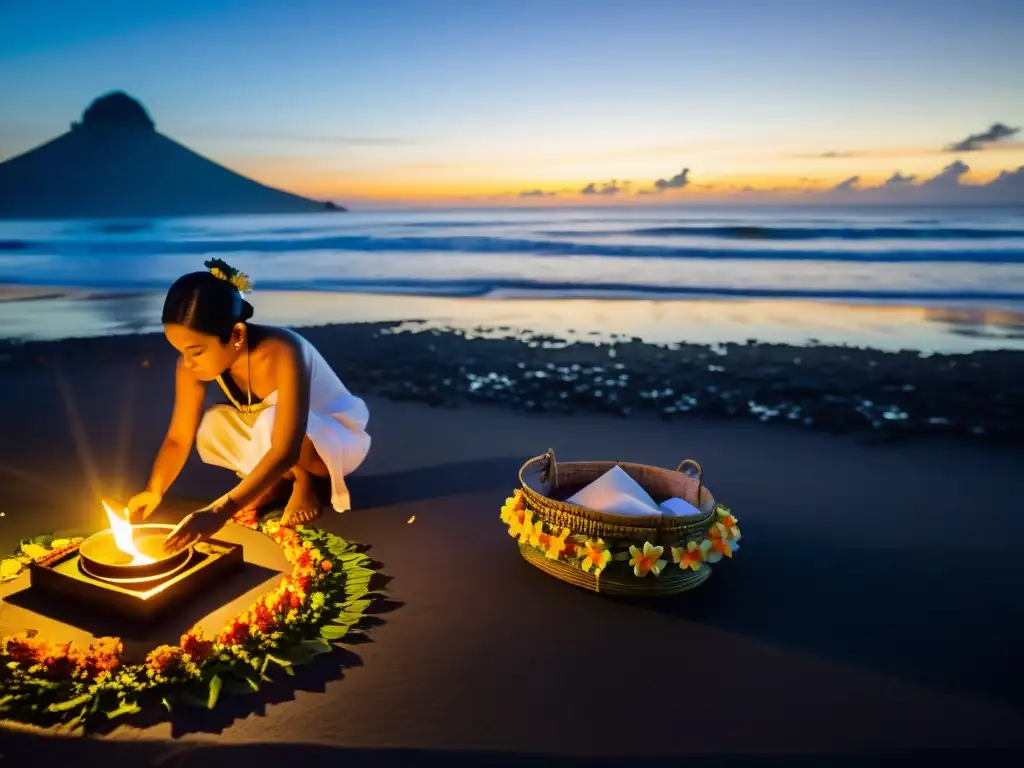 Imagen impactante del Festival Nyepi en Bali, con participantes en rituales de reflexión y silencio