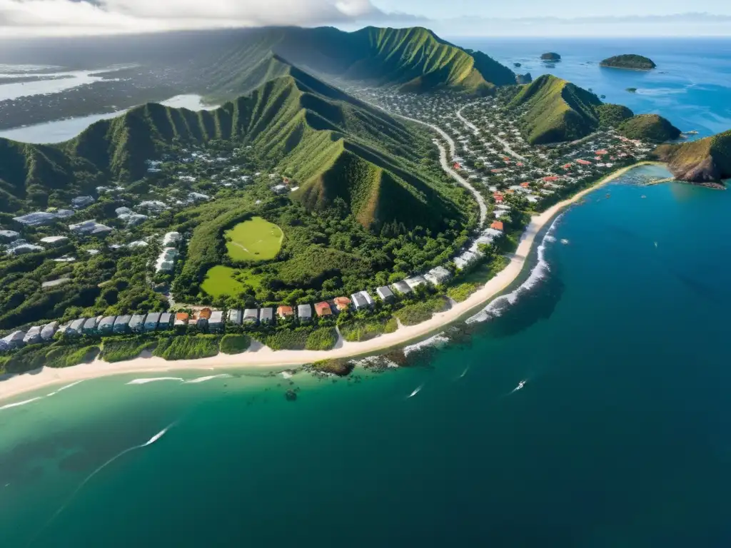 Impacto de la urbanización en comunidades del Pacífico: contraste de ciudad y naturaleza virgen desde el aire