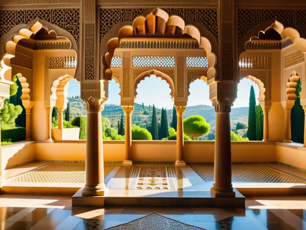 El legado andalusí de la arquitectura islámica en España se refleja en los patrones y detalles de la Alhambra, evocando belleza y admiración