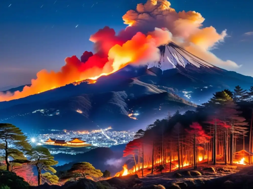 El legendario festival de Yamayaki en Nara, Japón, ilumina el monte Wakakusa en un espectáculo de fuego y belleza bajo un cielo estrellado