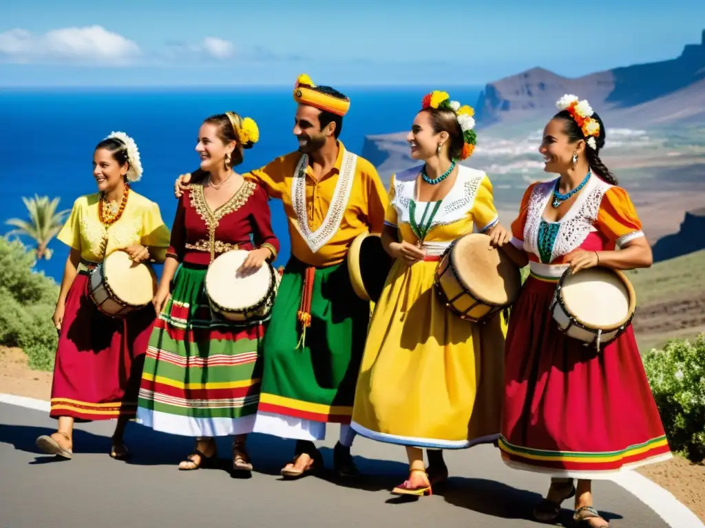 Fotografía documental de locales en las Islas Canarias con atuendo tradicional, celebrando su herencia cultural