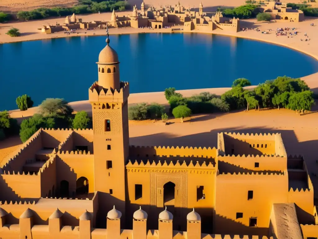 La majestuosa Mezquita de Djenné, maravilla del mundo islámico, destaca con su arquitectura de barro y alma vibrante, bajo el cielo azul