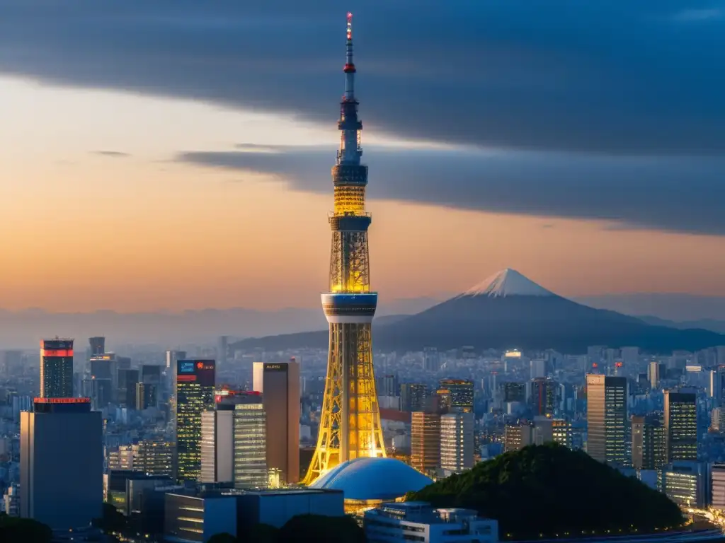 La majestuosa Torre de Tokio Skytree fusiona la arquitectura moderna con la mitología japonesa, reflejando la integración de tradición y modernidad