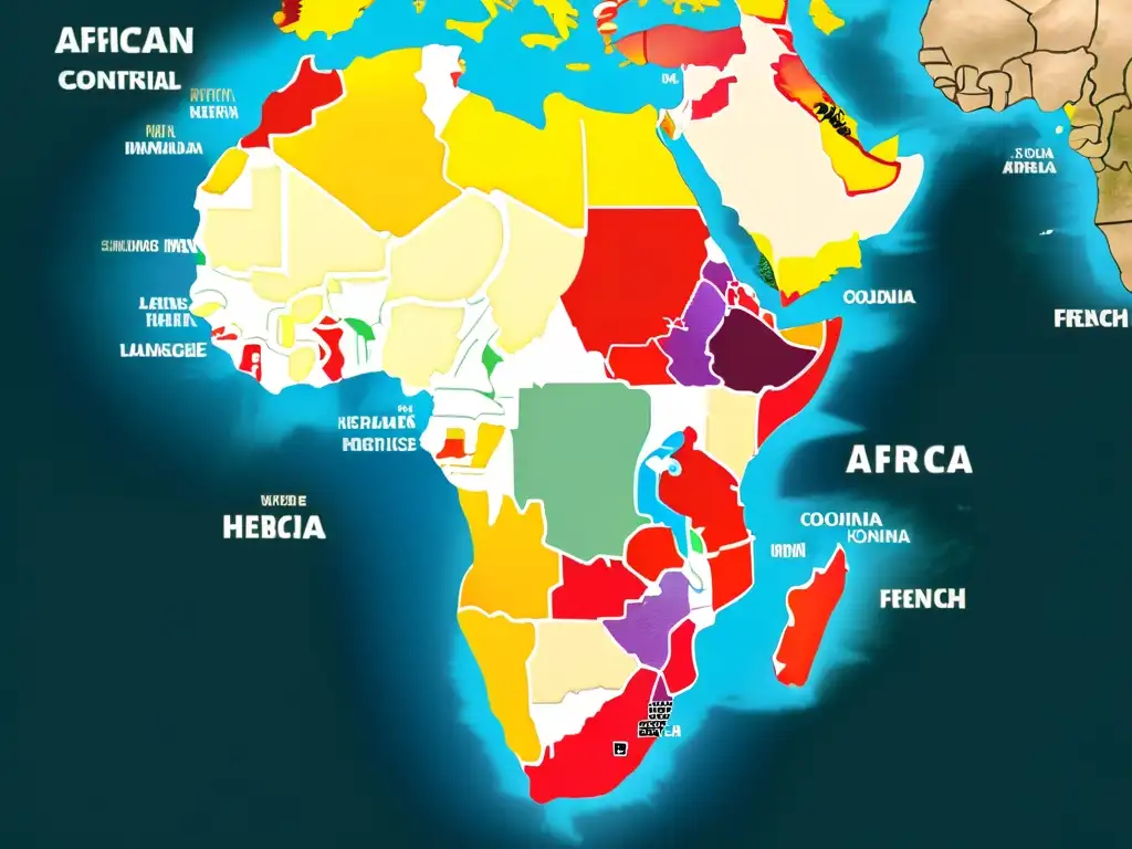 Mapas lingüísticos detallados resaltan el impacto del colonialismo francés en la diversidad de idiomas de África