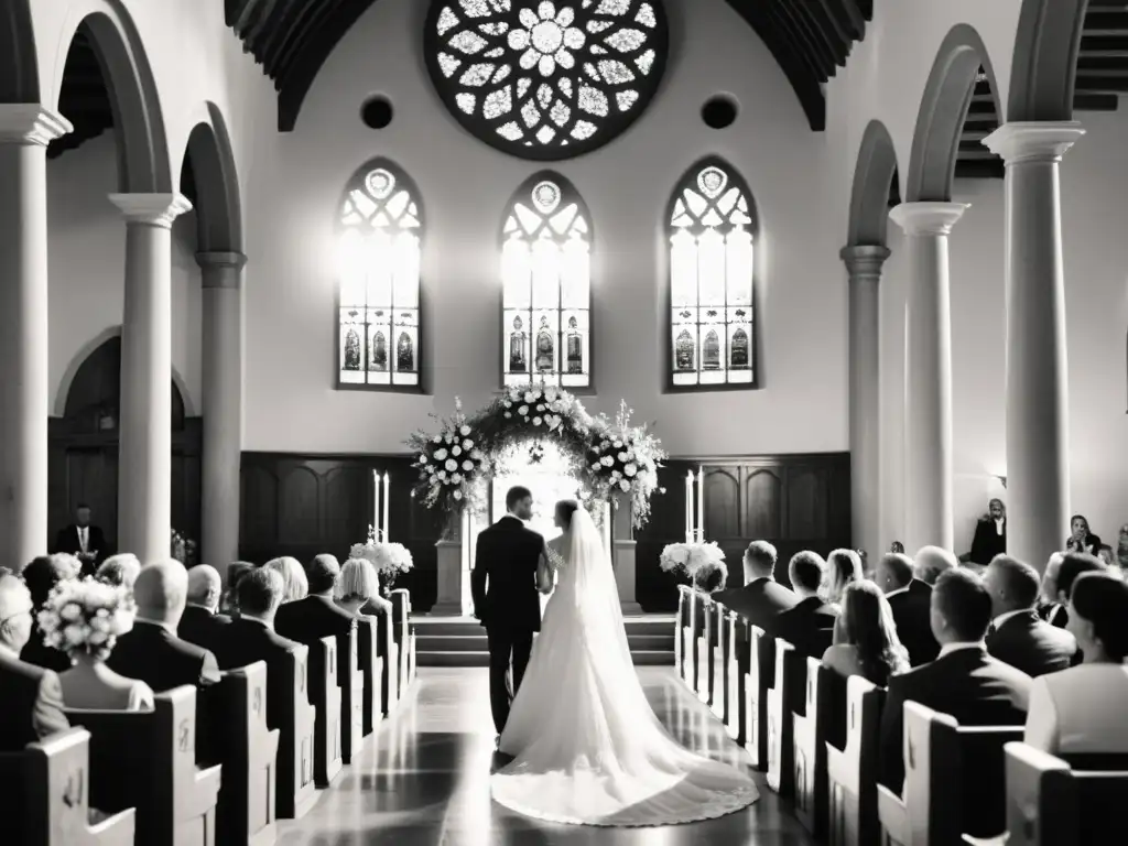 Matrimonio tradicional toscano en iglesia histórica, con novios, familiares y amigos, creando una atmósfera de antiguas costumbres matrimonio Toscana