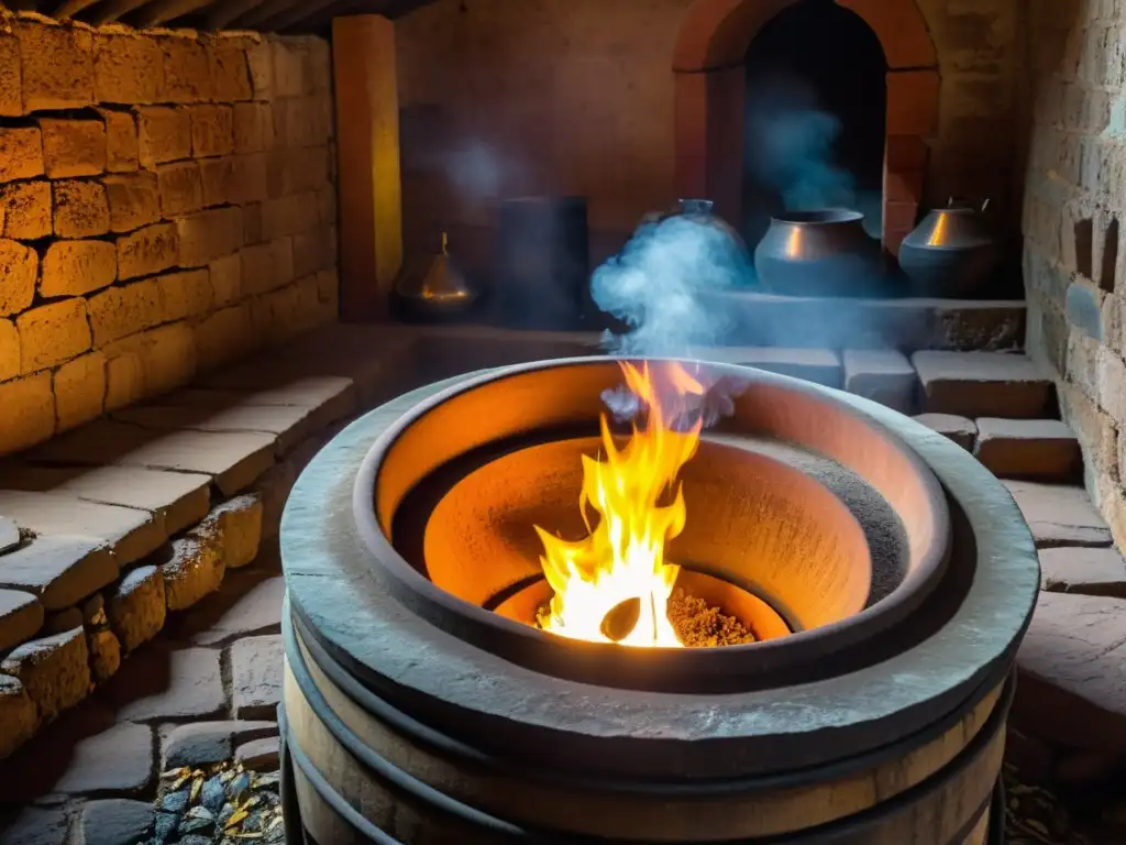 Mezcaleros tuestan agave en un horno subterráneo, revelando los misterios del mezcal ancestral