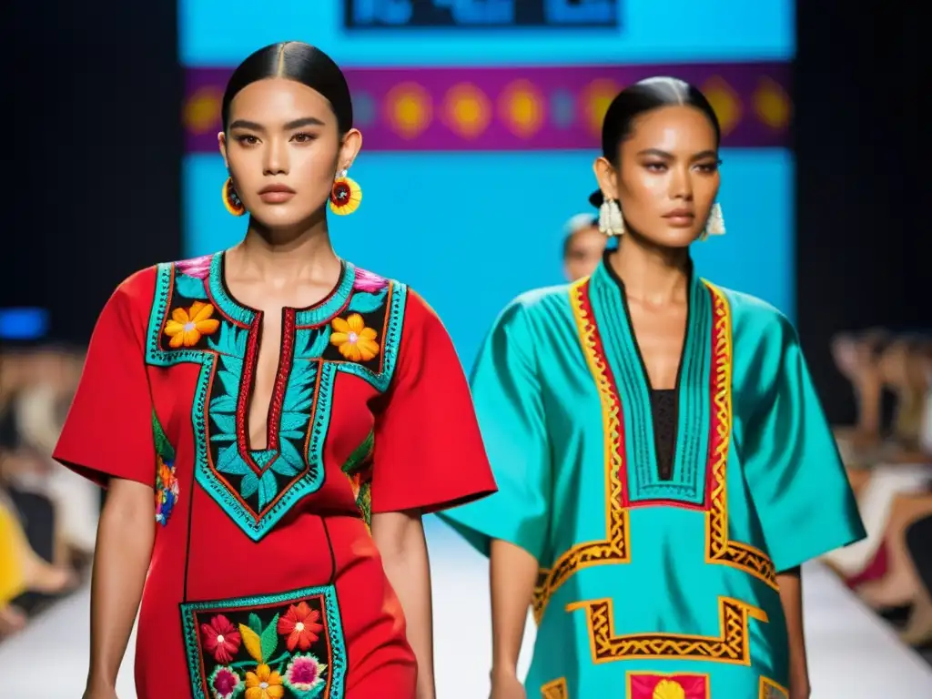 Modelos desfilan en pasarelas internacionales luciendo huipiles mayas, resurgimiento cultural en alta moda