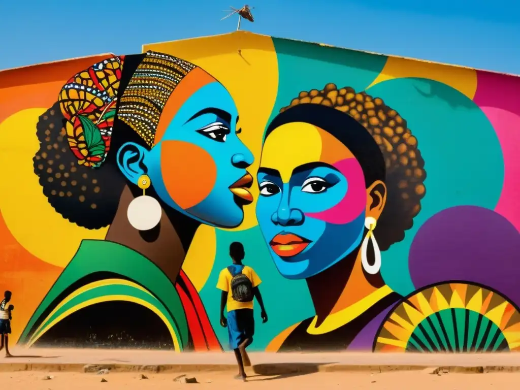 Un mural vibrante en Dakar, Senegal, muestra la unión de activistas locales en un mensaje de cambio social