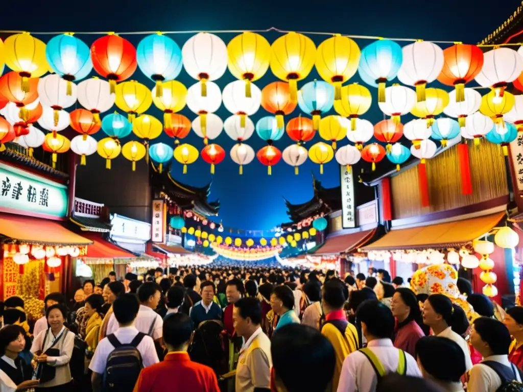 Celebración nocturna del Festival de los Espíritus Hambrientos en Taiwán, con rituales de veneración y coloridos espectáculos de ópera china