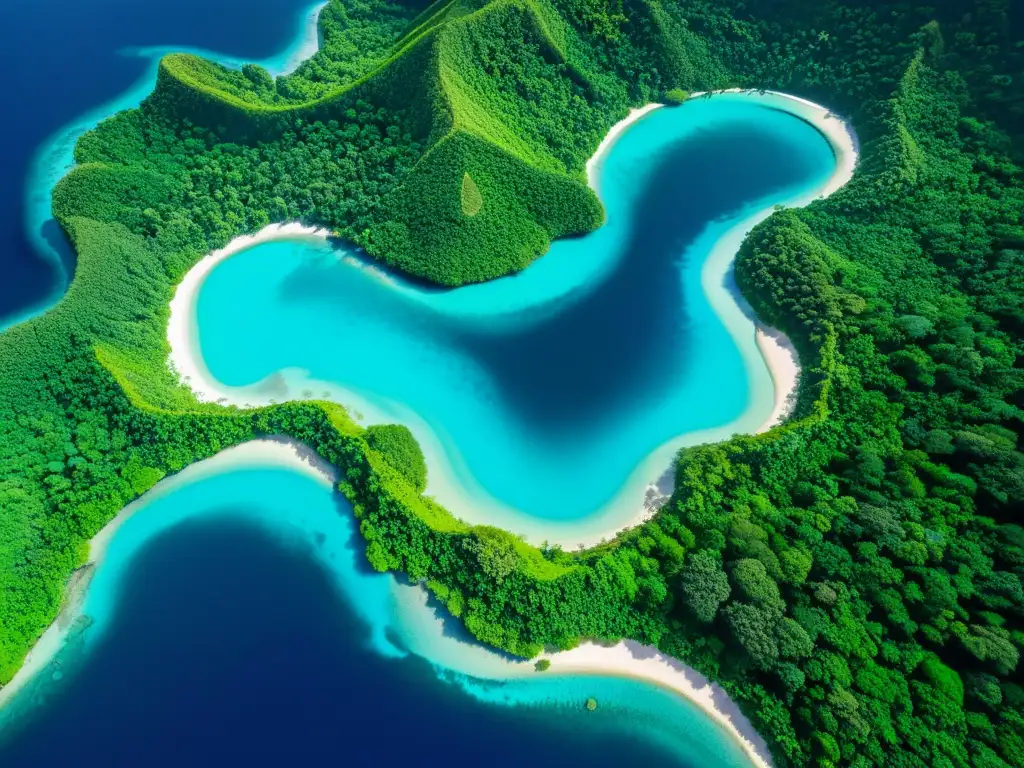 Un paraíso natural en Polinesia con exuberante vegetación y aguas cristalinas