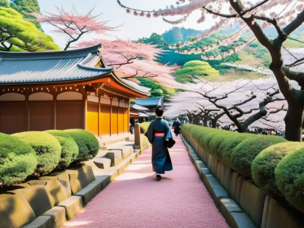 Un paseo por el filósofo famoso en Kioto, Japón, durante la temporada de sakura