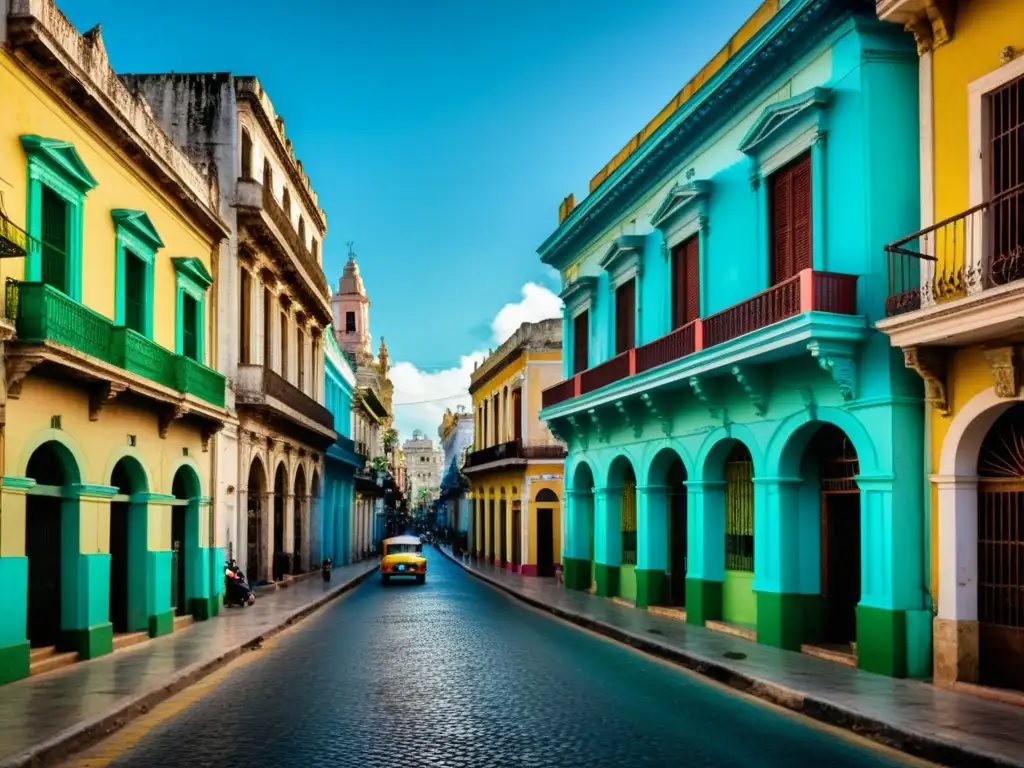 Un paseo por la historia viva de La Habana Vieja: calles coloridas, arquitectura colonial y vida cotidiana bajo la cálida luz dorada del atardecer