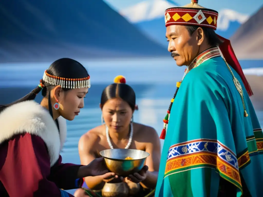 Ritual acuático tradicional de la cosmovisión siberiana en el Lago Baikal