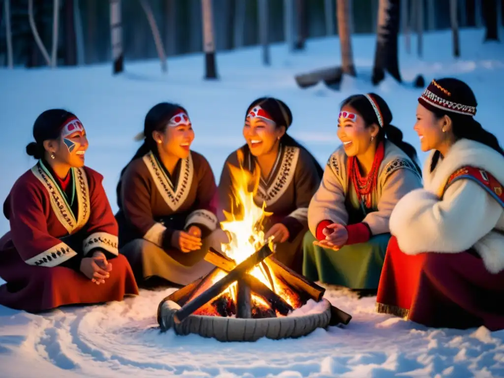 Rituales de nacimiento en Siberia: Mujeres indígenas celebran el nacimiento con rituales ancestrales en el bosque nevado