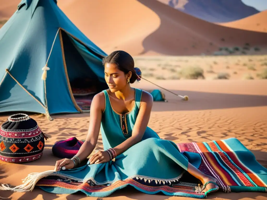 Un taller de moda itinerante en el desierto, donde artesanos trabajan con orgullo y concentración