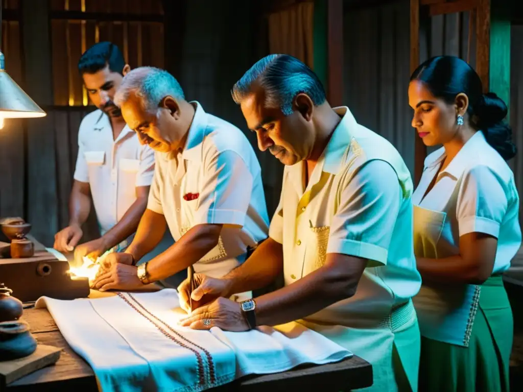 Un taller rústico en Cuba, donde artesanos crean guayaberas con meticulosidad