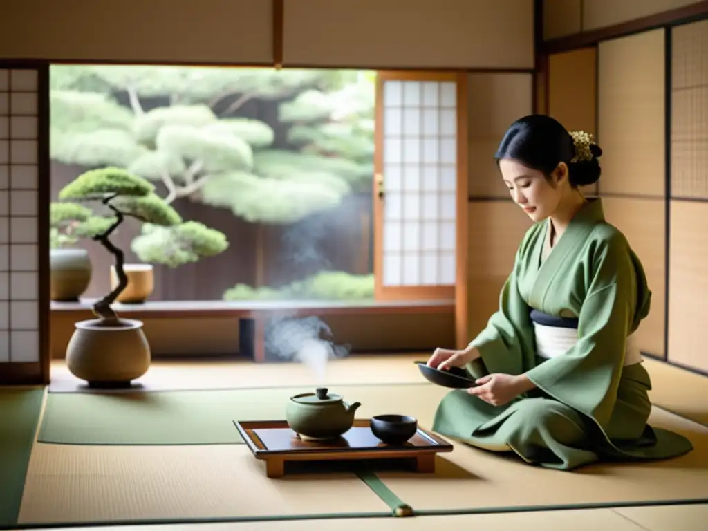 Tea ceremony tradicional en hospedaje de samurais en Japón: tranquilidad y cultura japonesa