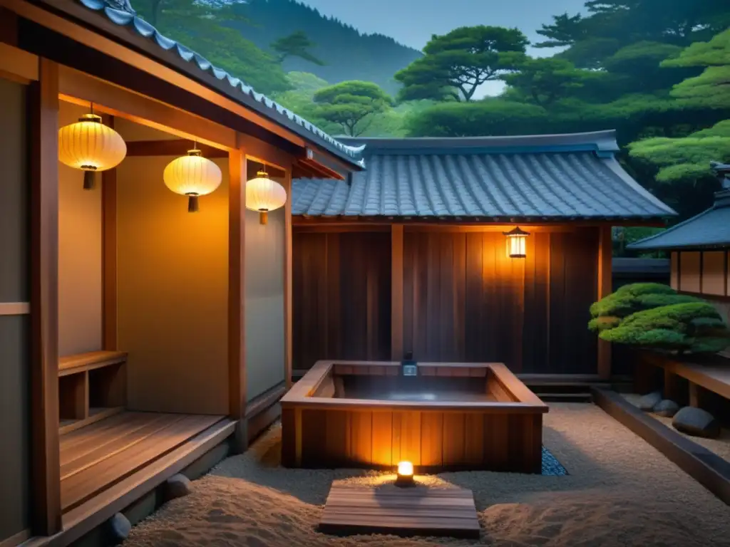 Un tranquilo baño japonés tradicional con un profundo significado espiritual