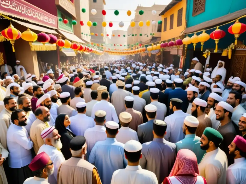 Una vibrante celebración islámica en Oriente Medio muestra la fraternidad entre diferentes religiones en una bulliciosa ciudad