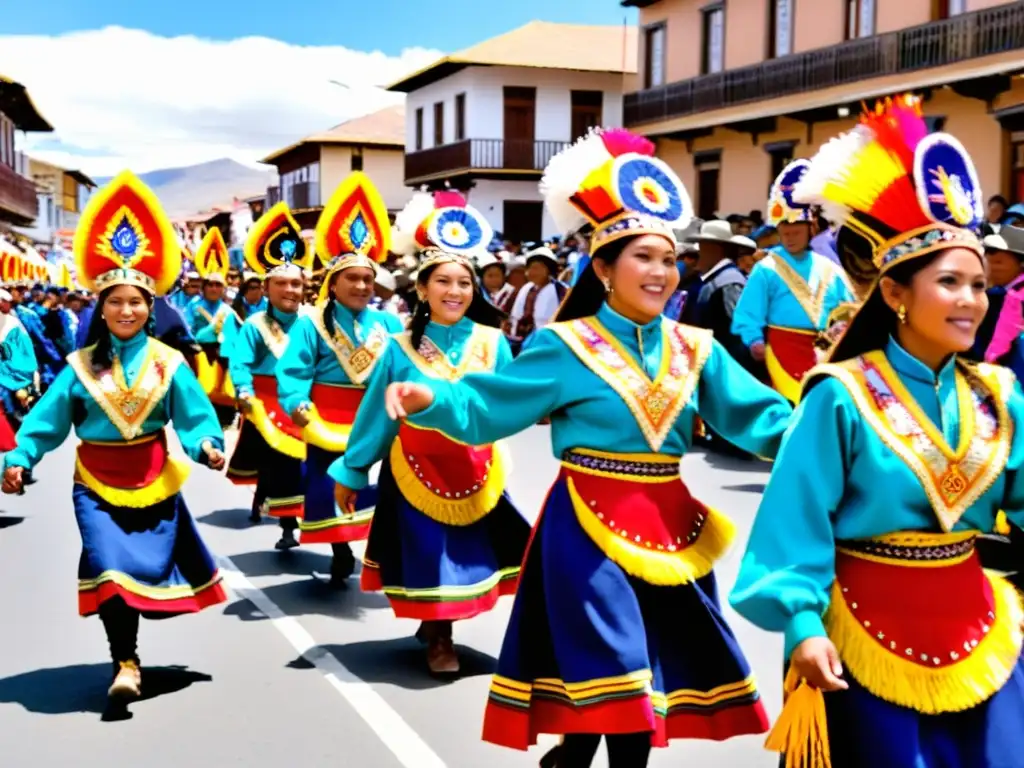 Vibrante desfile en la Fiesta de la Candelaria Puno, con danzas y atuendos andinos coloridos